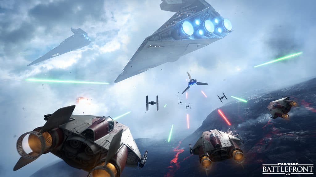 Star Wars Battlefront - Fighter Squadron - A Wing vs Imperial Shuttle